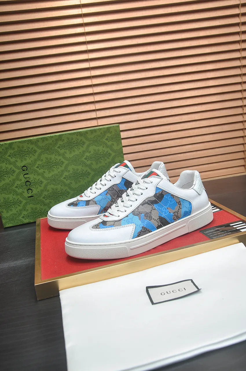 Men's men's shoes💰420💶[GUCCI Gucci] official website 1:1 men's sports shoes are now on the market, using original Gucci fabric + gluten lining, plus the official website original 1:1 comfortable outsole. Fashionable and versatile, super comfortable and breathable. 5 colors available, standard shoe size 38/45 (custom-made sizes 45 are non-refundable)